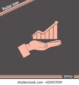 graph hand icon