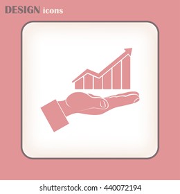 graph hand icon