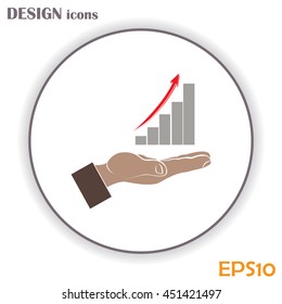 graph hand icon