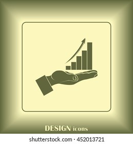 graph hand icon