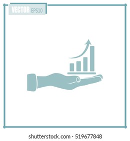 graph hand icon