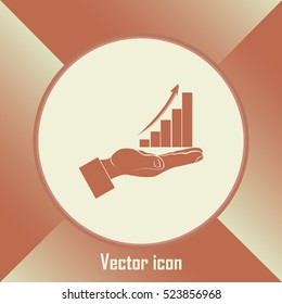 graph hand icon
