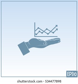 graph hand icon