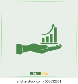 graph hand icon