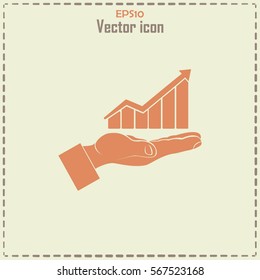 graph hand icon