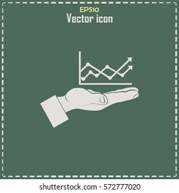 graph hand icon