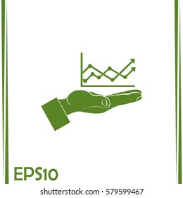 graph hand icon