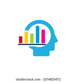 Graph Head Logo Icon Design