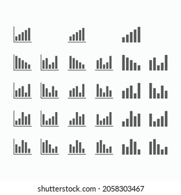 graph icon, bar graph vector