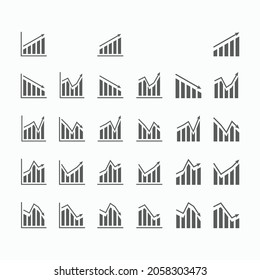 graph icon, bar graph vector