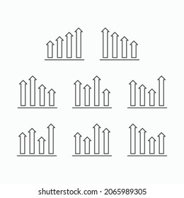 graph icon, bar graph vector