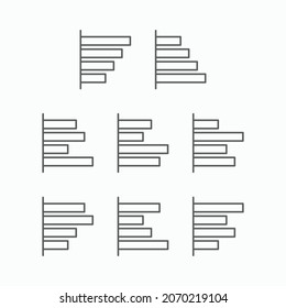 graph icon, bar graph vector