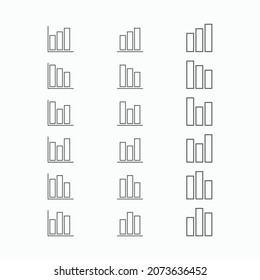 graph icon, bar graph vector