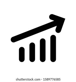 Graph icon. Business analytics chart symbol