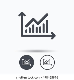 Graph icon. Business analytics chart sign.