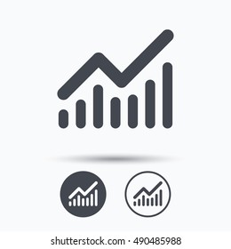 Graph icon. Business analytics chart sign.