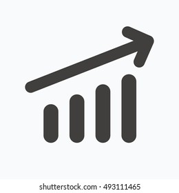 Graph icon. Business analytics chart sign.