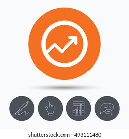 Graph icon. Business analytics chart sign.