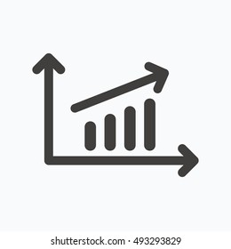 Graph icon. Business analytics chart sign.