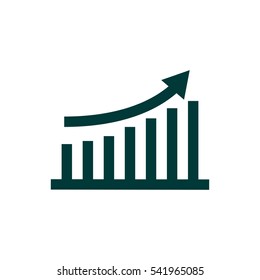 Graph icon. Business analytics chart symbol.
