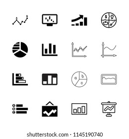 Graph icon. collection of 16 graph filled and outline icons such as pie chart, chart, marketing. editable graph icons for web and mobile.
