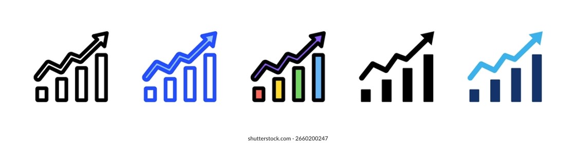 Graph Icon Collection With Multiple Styles