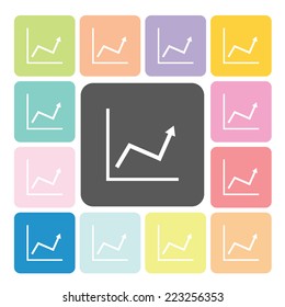 Graph Icon color set vector illustration.