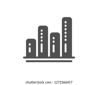 Graph icon. Column chart sign. Growth diagram symbol. Quality design element. Classic style icon. Vector