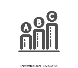 Graph icon. Column chart sign. Ab test diagram symbol. Quality design element. Classic style icon. Vector