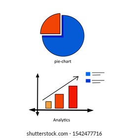 graph icon design with illustration