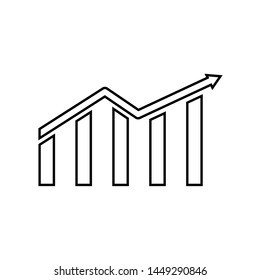 Graph icon  design template vector