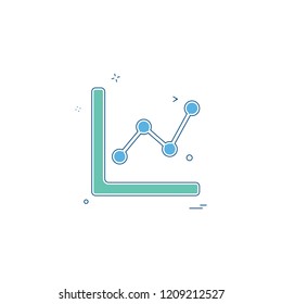 Graph icon design vctor