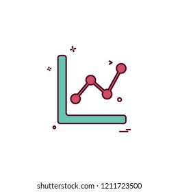 Graph icon design vctor