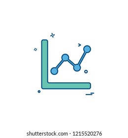 Graph icon design vctor