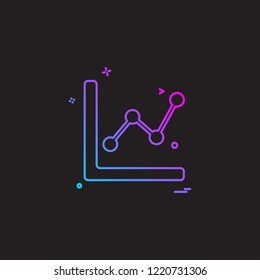 Graph icon design vctor
