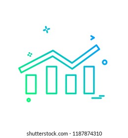 Graph icon design vector