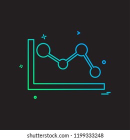 Graph icon design vector