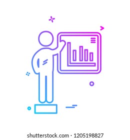 Graph icon design vector