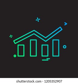 Graph icon design vector