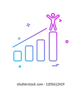 Graph icon design vector