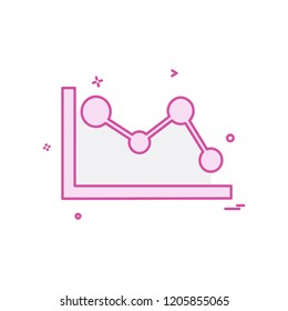 Graph icon design vector