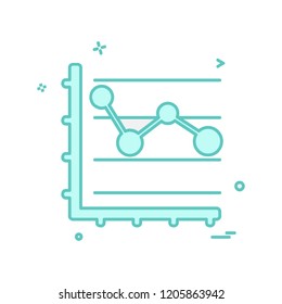 Graph icon design vector