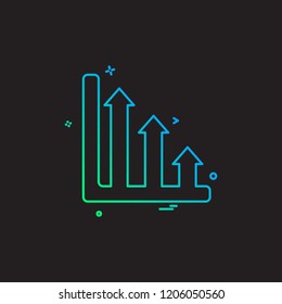 Graph icon design vector 