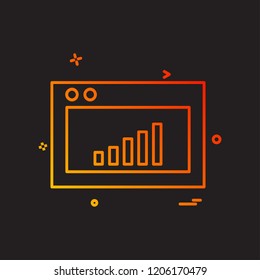 Graph icon design vector