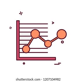 Graph icon design vector