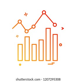 Graph icon design vector