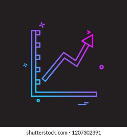 Graph icon design vector