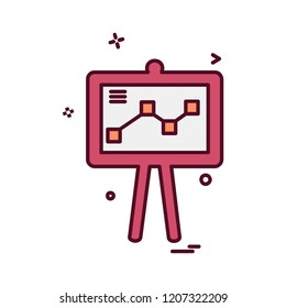 Graph icon design vector