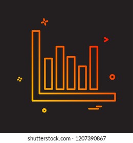 Graph icon design vector