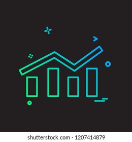 Graph icon design vector